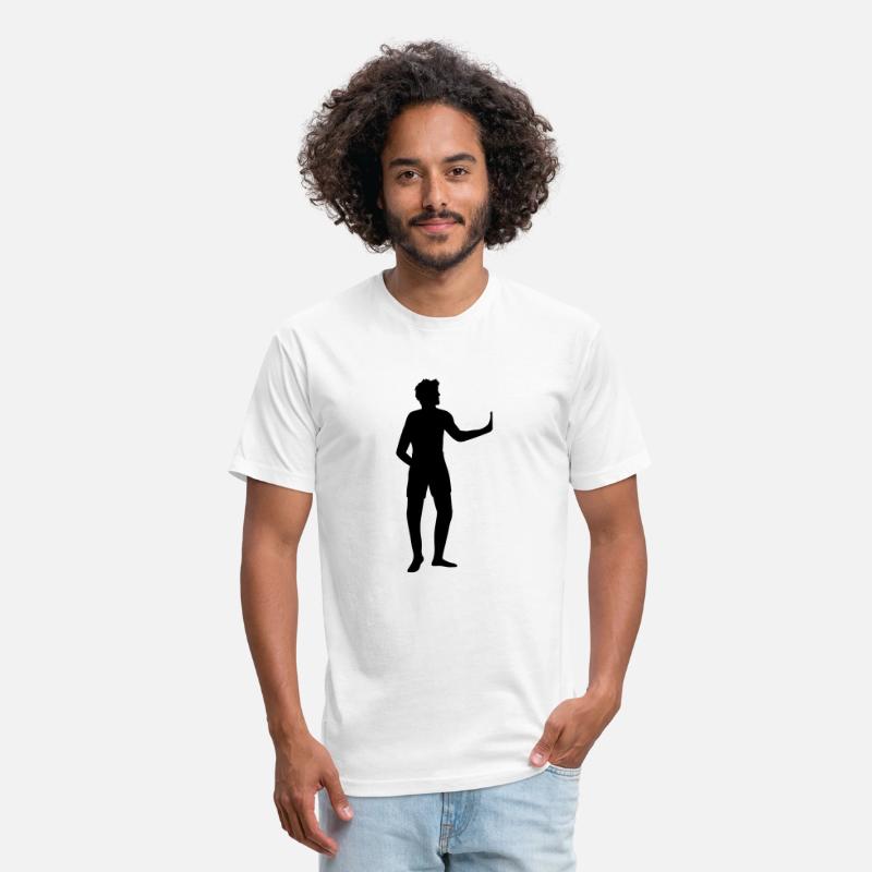 Man silhouette touch