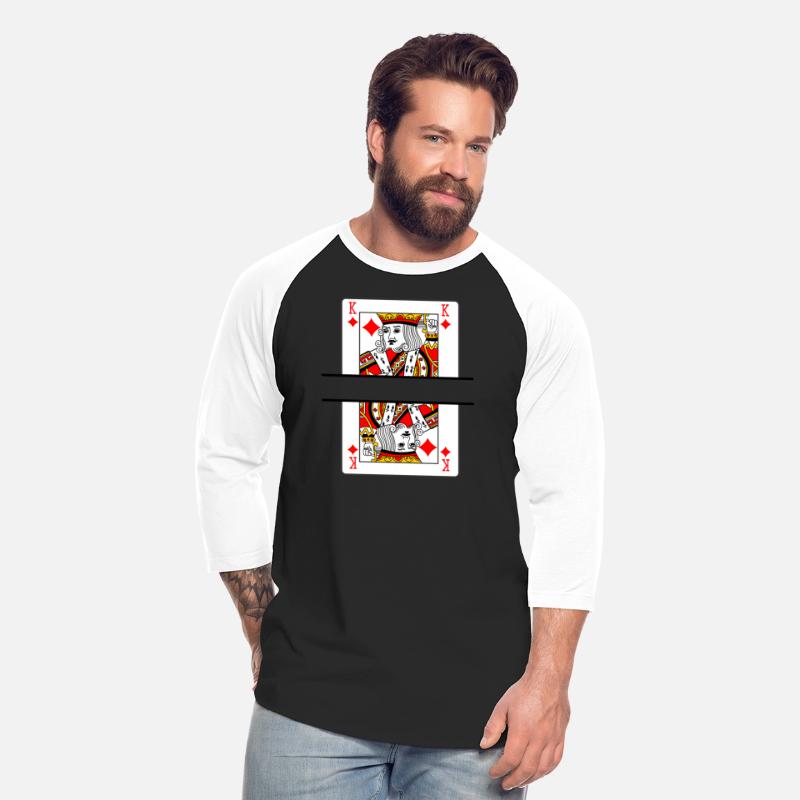 Playing card king of diamonds with banner space