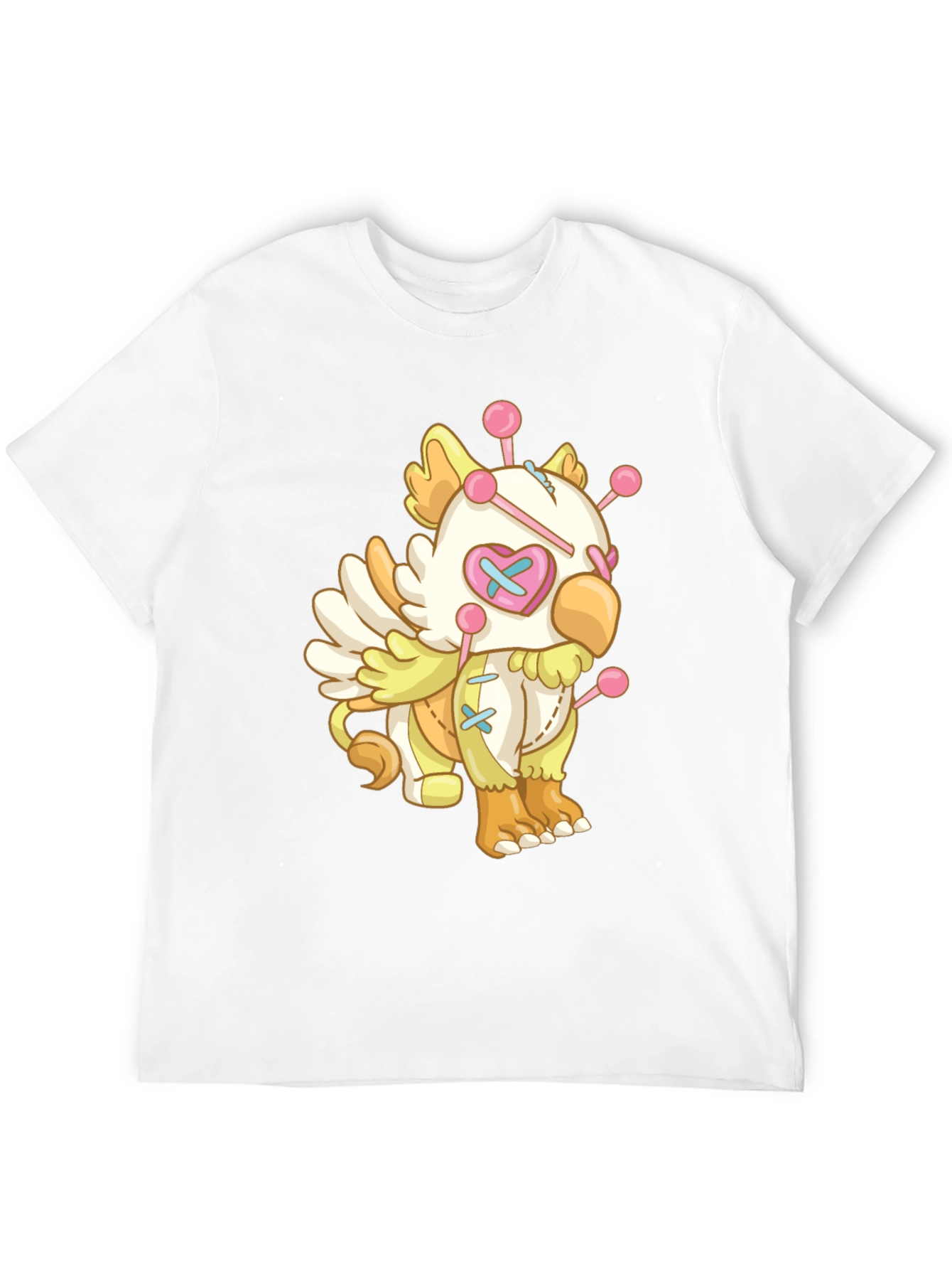 Whimsical Voodoo Doll Graphic Tee - Soft Cotton