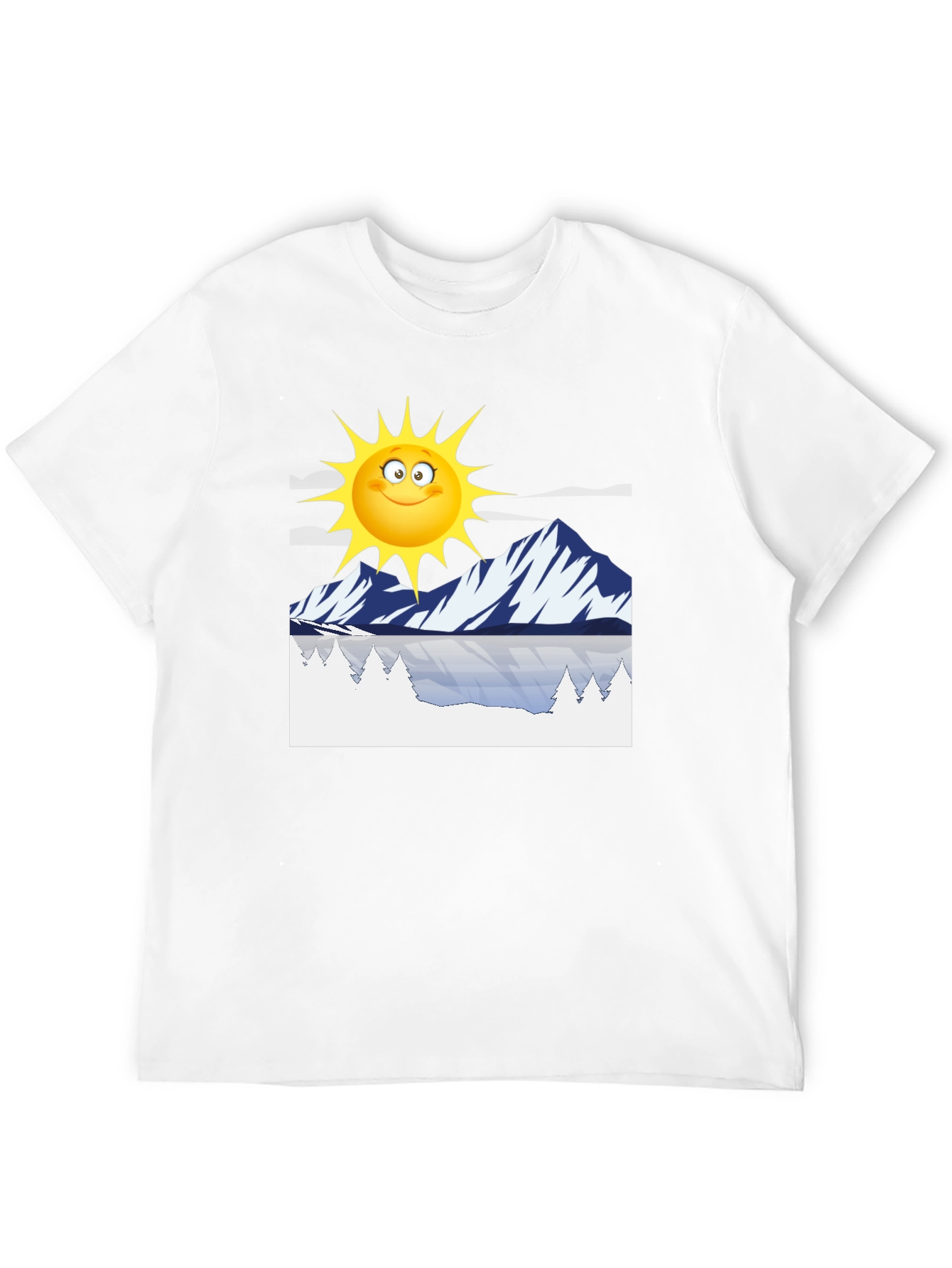 Cartoon Sun & Mountain Graphic Tee