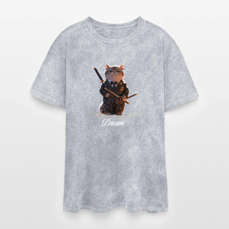 Samurai Cat in Formal Kimono