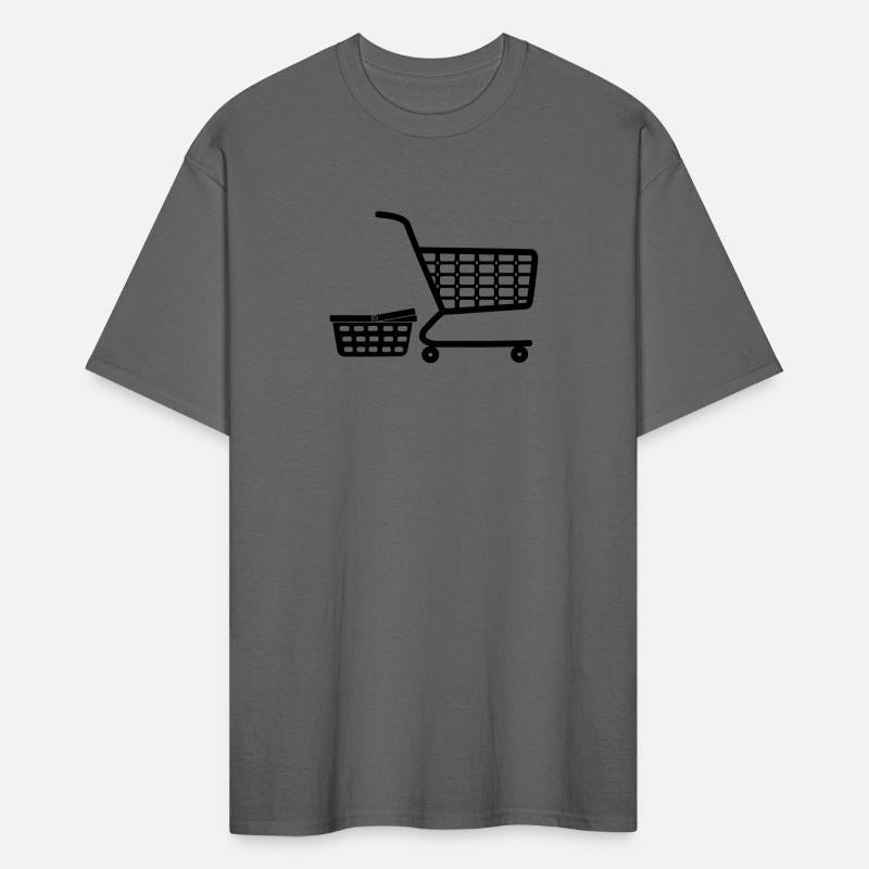 Shopping cart and basket logo for shop or supermar