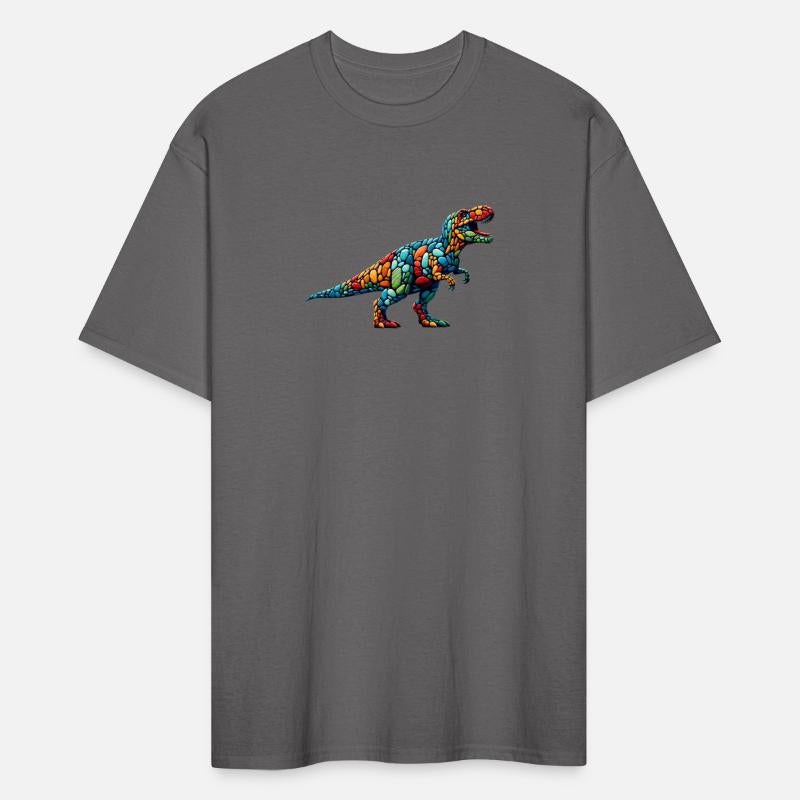 Vibrant Stone Tyrannosaurus Illustration