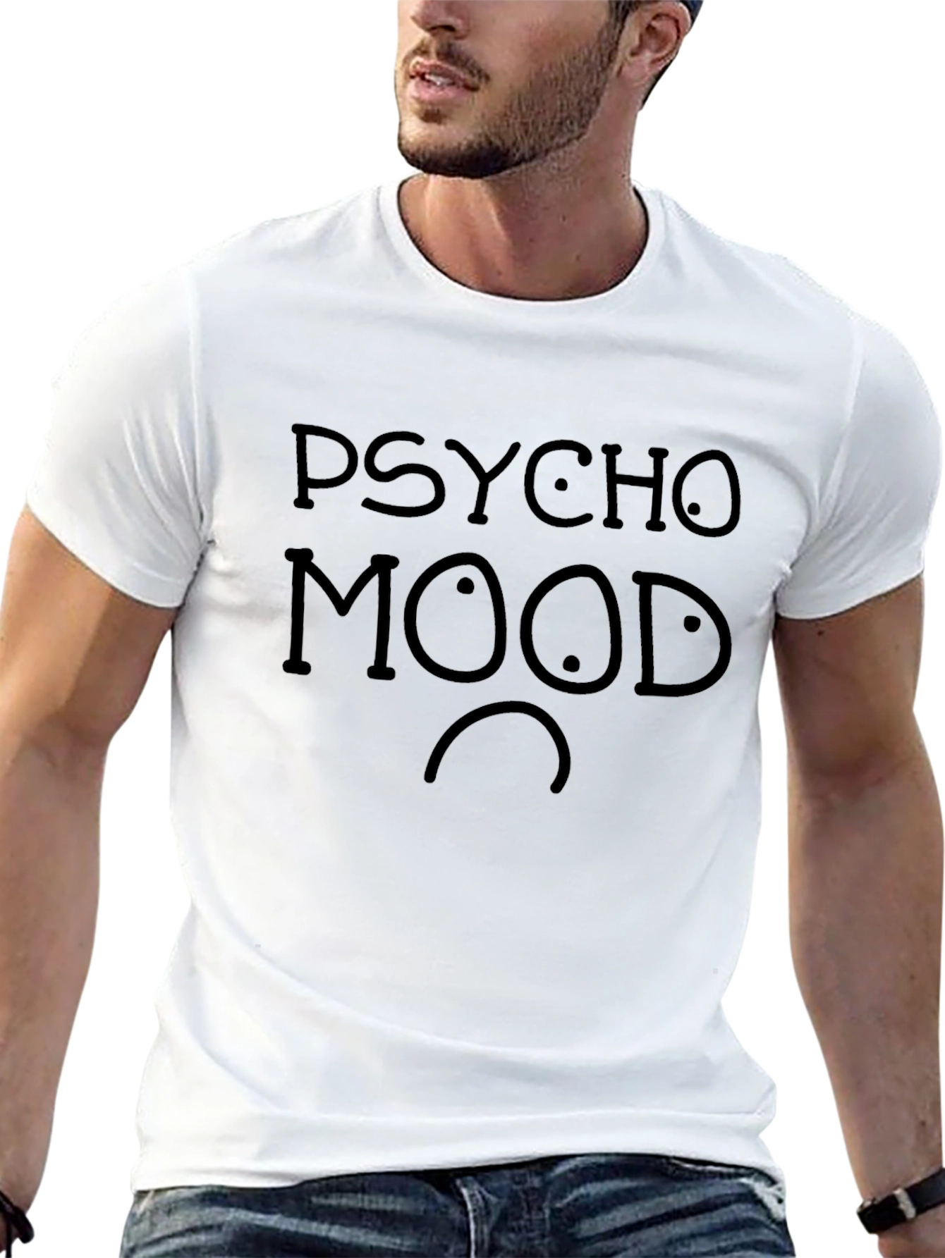 Psycho Mood Black Graphic Tee - Unisex