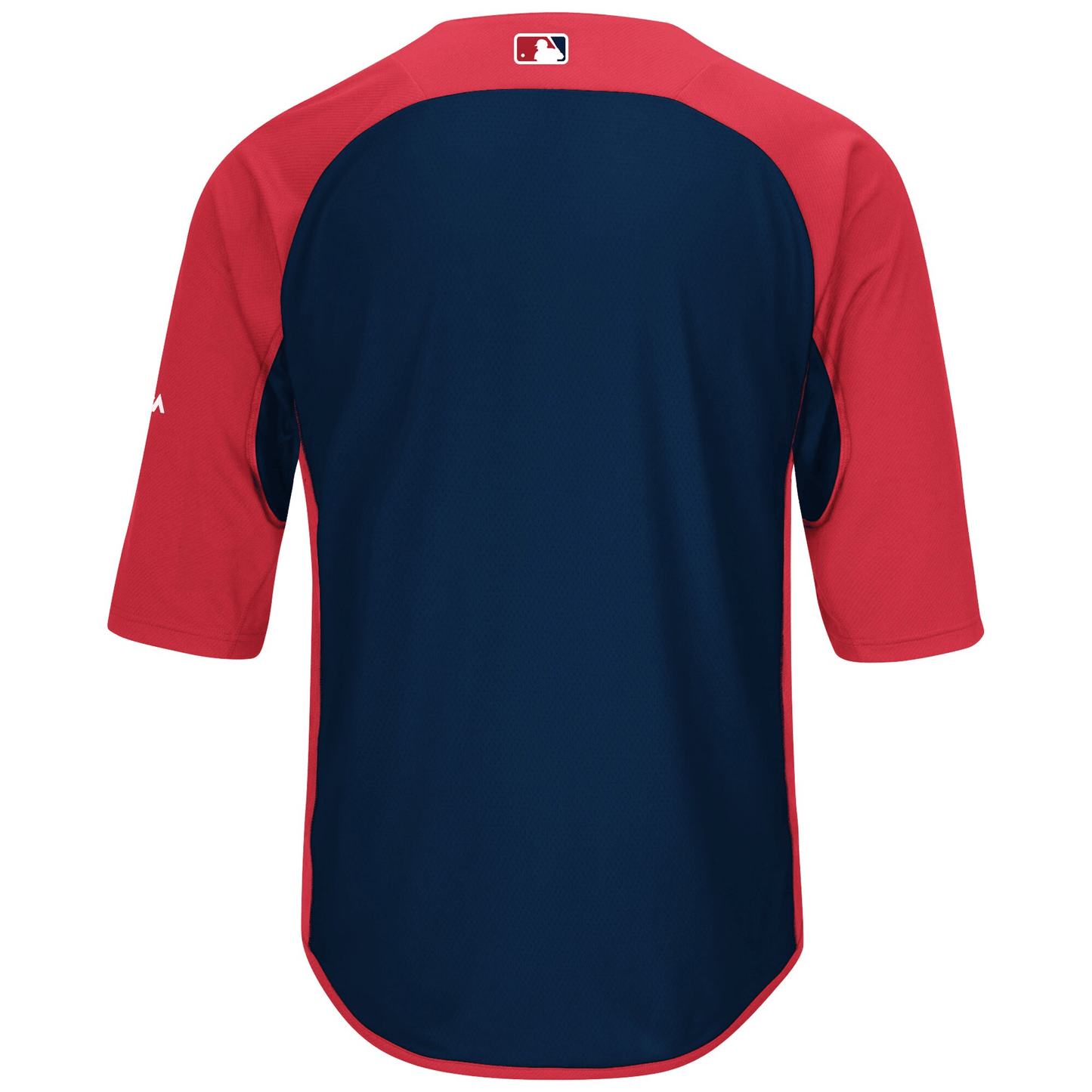Men's Red/Navy Washington Nationals Collection On-Field 3/4-Sleeve Batting Practice Jersey Jersey