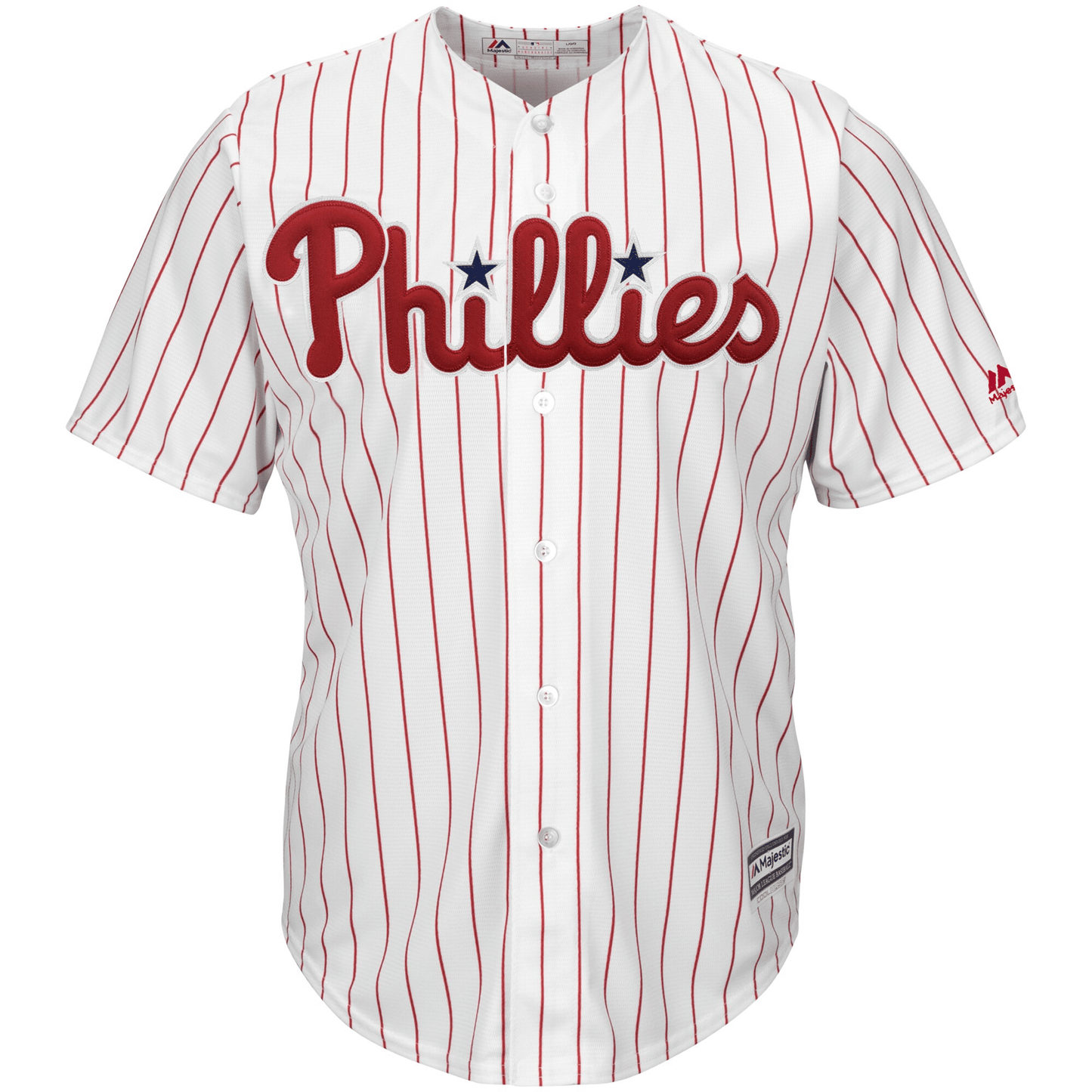 Men's White/Scarlet Philadelphia Phillies Home Official Cool Base Team Jersey Jersey