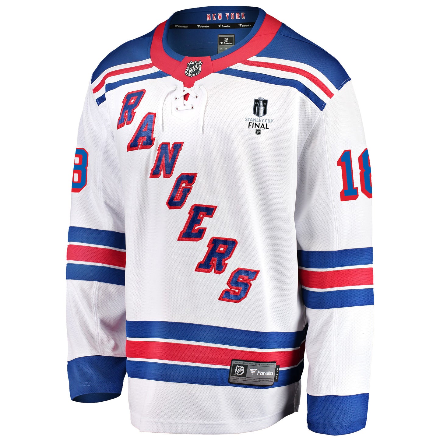 New York Rangers Andrew Copp 18 Away 2022 Stanley Cup Final Breakaway Men Jersey - White