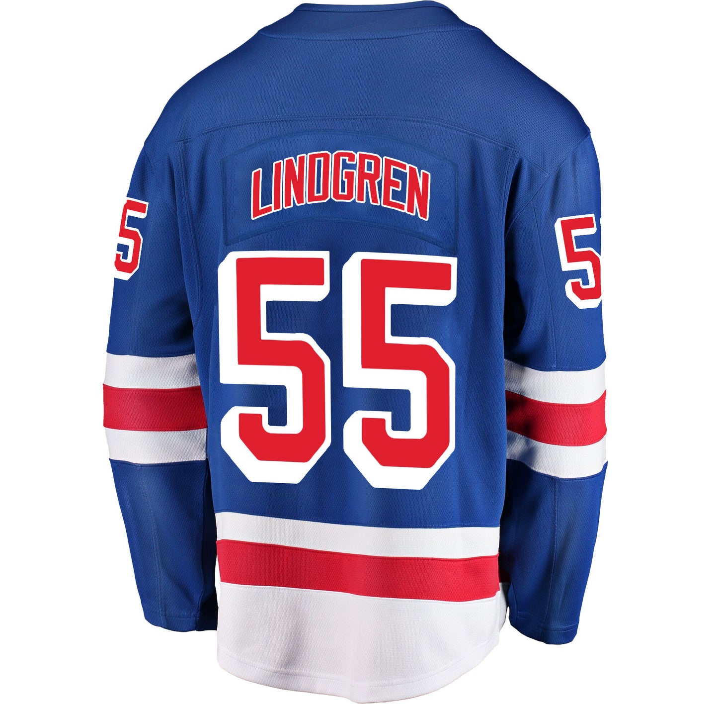 New York Rangers Ryan Lindgren 55 Home 2022 Stanley Cup Champions Breakaway Men Jersey - Blue