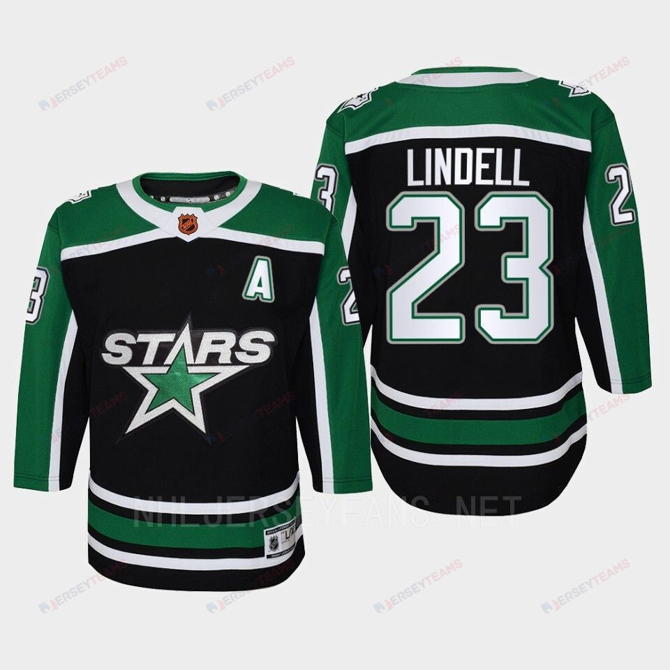 Esa Lindell 23 Dallas Stars 2022 Special Edition 2.0 Retro Youth Jersey Black
