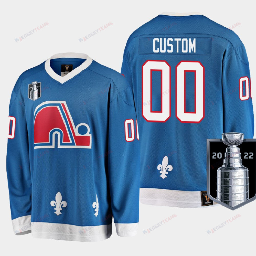 Colorado Avalanche Custom 00 2022 Western Conference Champs Blue Jersey Heritage