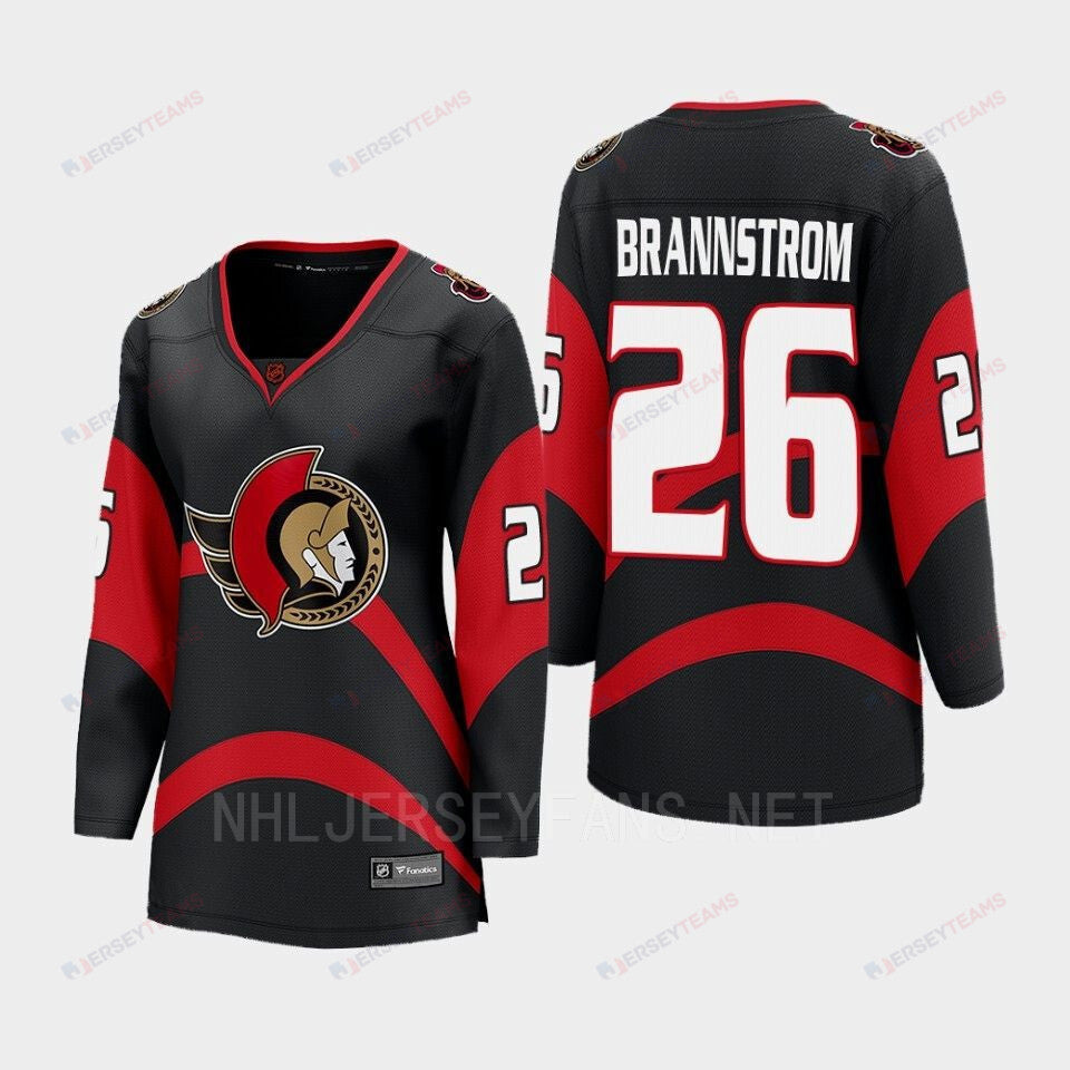 Erik Brannstrom 26 Ottawa Senators 2022 Special Edition 2.0 Women Breakaway Retro Jersey Black