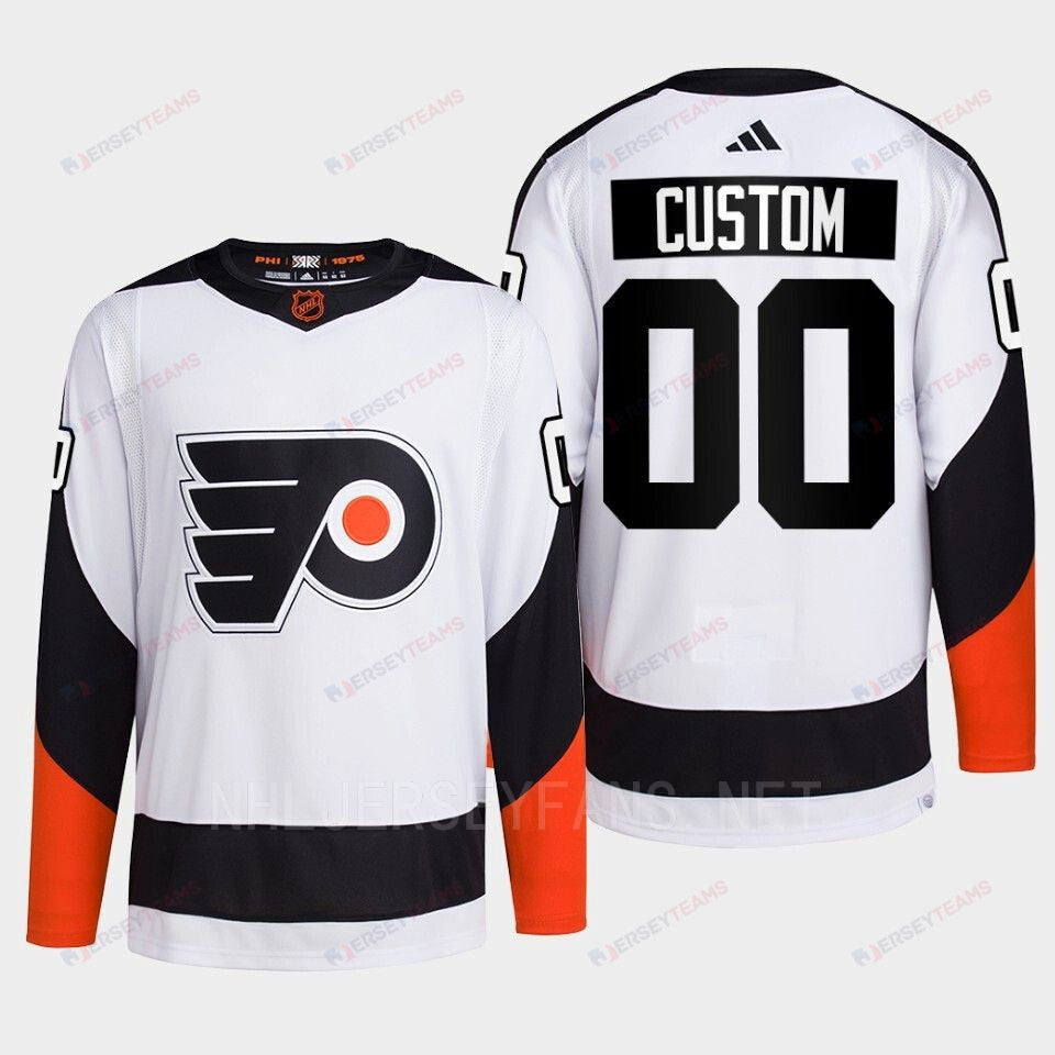 Philadelphia Flyers 2022 Reverse Retro 2.0 Custom 00 White Primegreen Jersey Men's