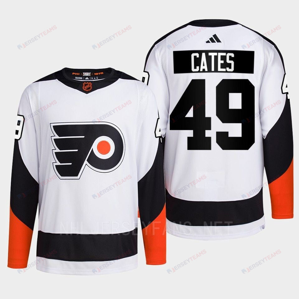 Philadelphia Flyers 2022 Reverse Retro 2.0 Noah Cates 49 White Primegreen Jersey Men's