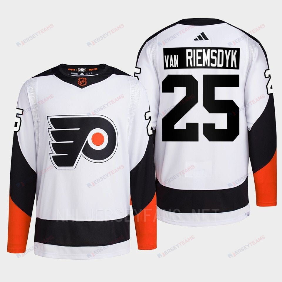 Philadelphia Flyers 2022 Reverse Retro 2.0 James Van Riemsdyk 25 White Primegreen Jersey Men's