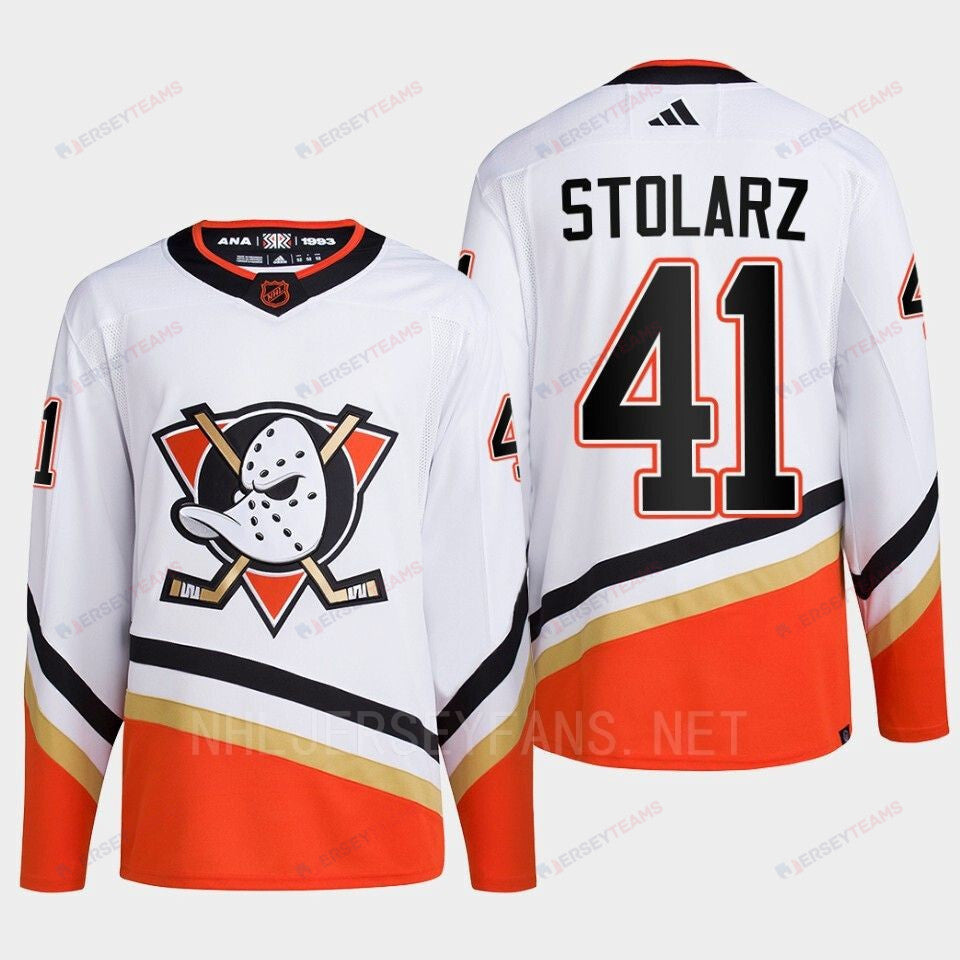 Anaheim Ducks 2022 Reverse Retro 2.0 Anthony Stolarz 41 White Primegreen Jersey Men's