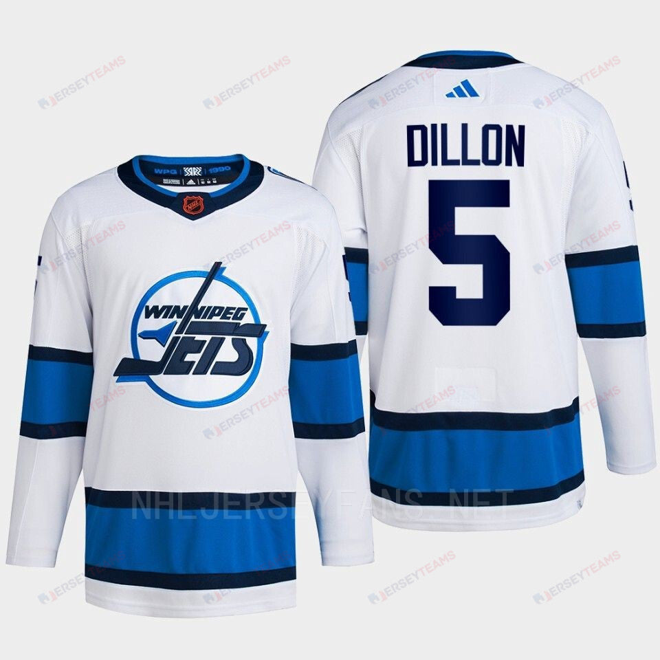 Brenden Dillon 5 Reverse Retro 2.0 2022 Winnipeg Jets White Jersey Primegreen
