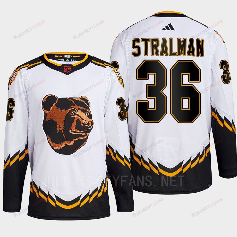 Boston Bruins 2022 Reverse Retro 2.0 Anton Stralman 36 White Primegreen Jersey Men's