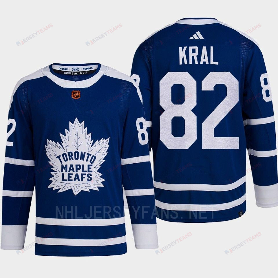 Toronto Maple Leafs 2022 Reverse Retro 2.0 Filip Kral 82 Blue Primegreen Jersey Men's