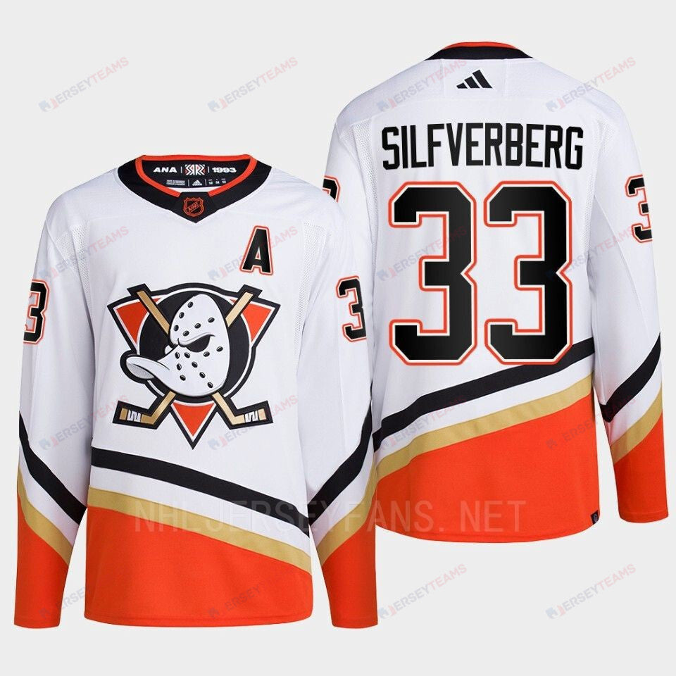 Anaheim Ducks 2022 Reverse Retro 2.0 Jakob Silfverberg 33 White Primegreen Jersey Men's
