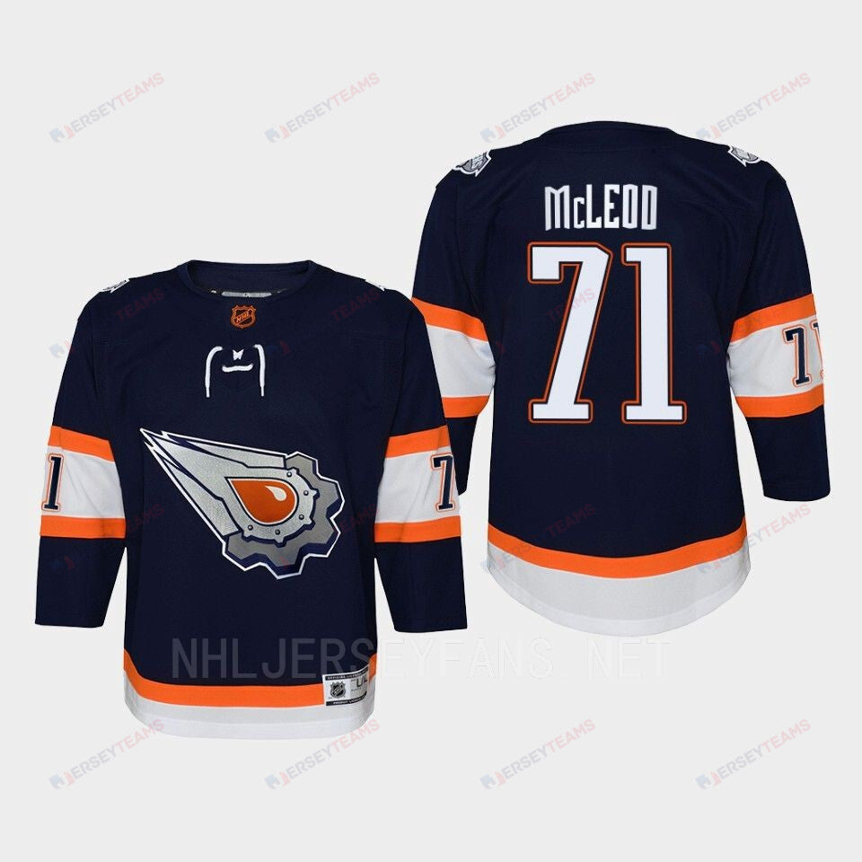 Youth Edmonton Oilers Ryan McLeod 71 Special Edition 2.0 Retro Jersey Navy