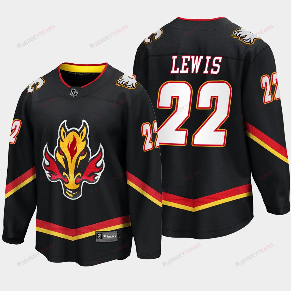 Calgary Flames Trevor Lewis 22 Alternate Black Jersey Breakaway Player