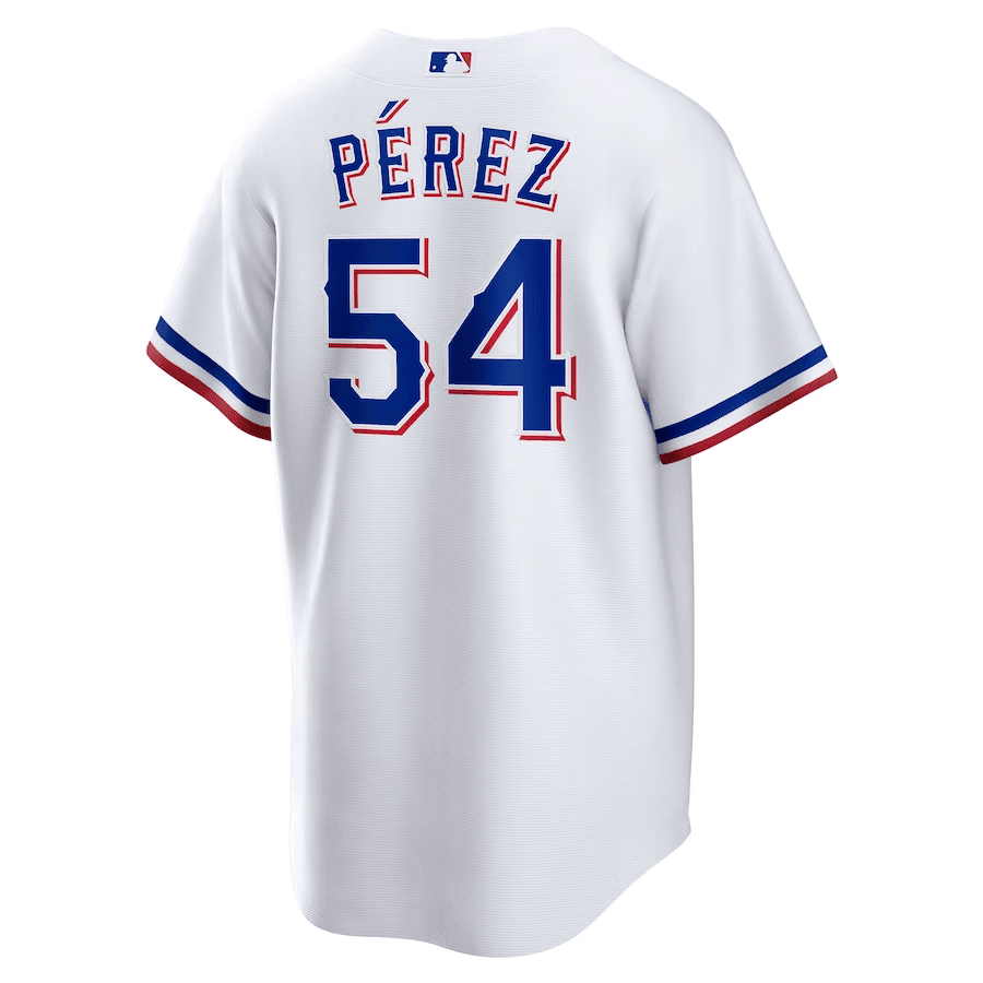 Martín Pérez 54 Texas Rangers Home Men Jersey - White