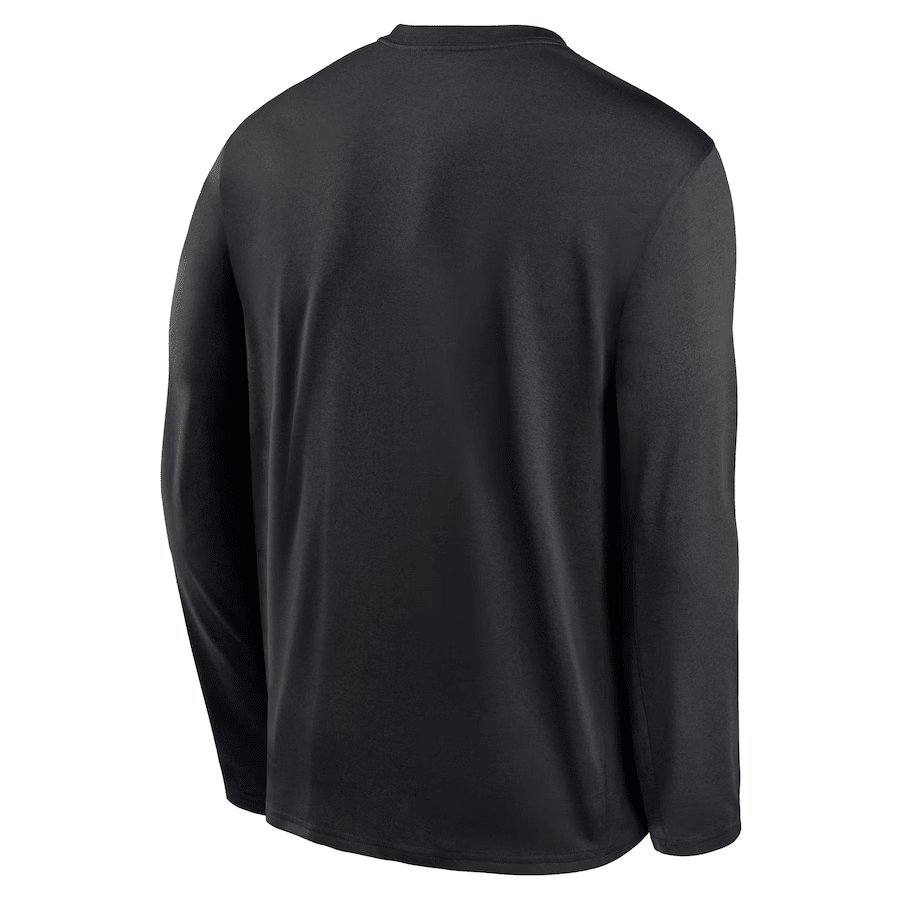 New York Mets Team Logo Legend Performance Long Sleeve T-Shirt - Black