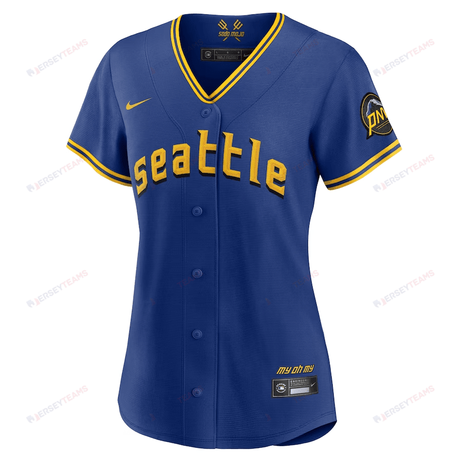 Cal Raleigh 29 Seattle Mariners 2023 City Connect Game Jersey - Women's Royal