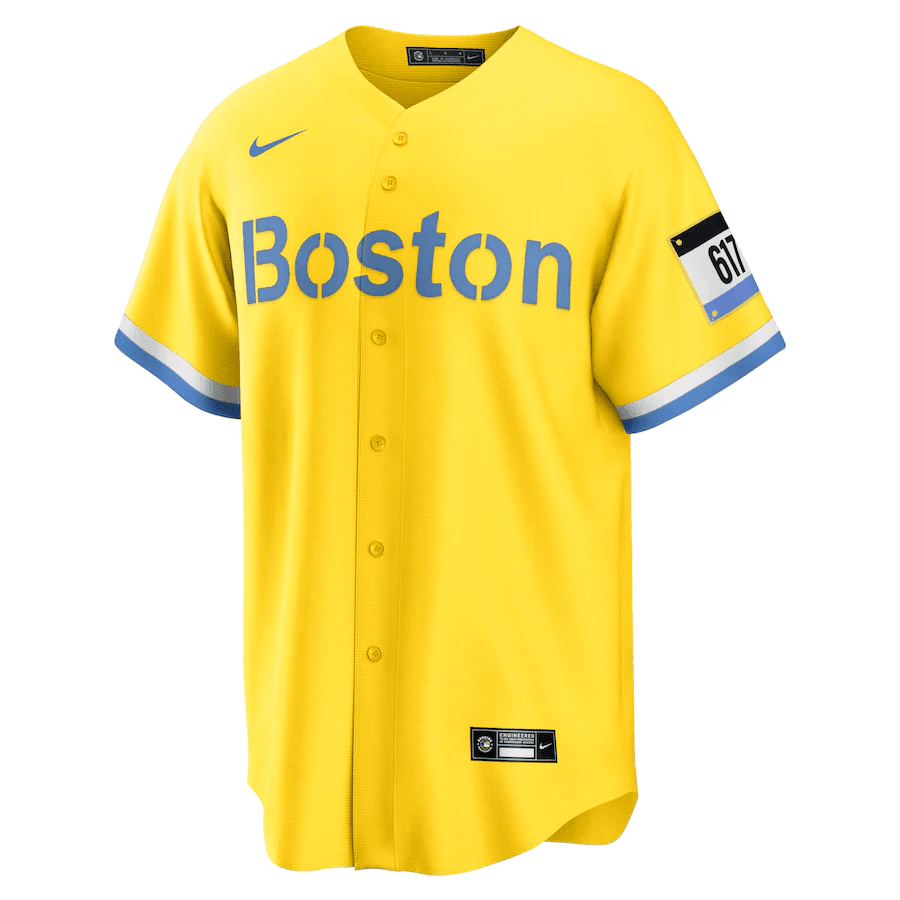 Rafael Devers 11 Boston Red Sox City Connect Jersey - Gold/Light Blue