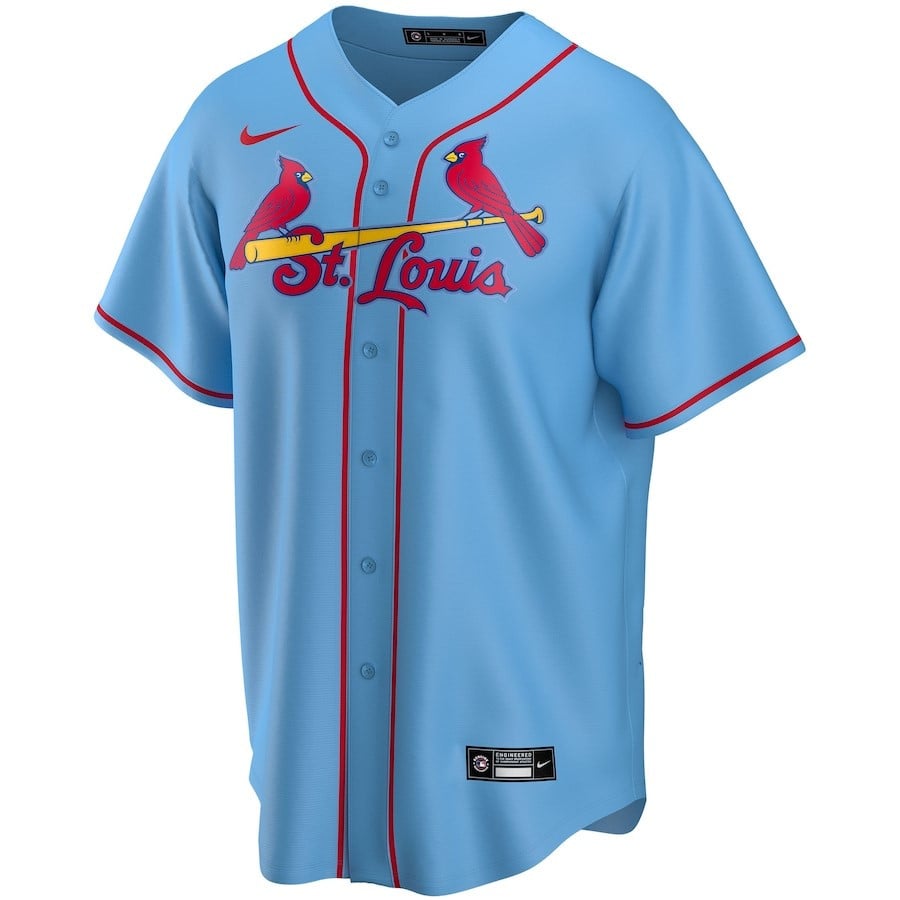 St. Louis Cardinals Alternate Custom Men Jersey - Light Blue