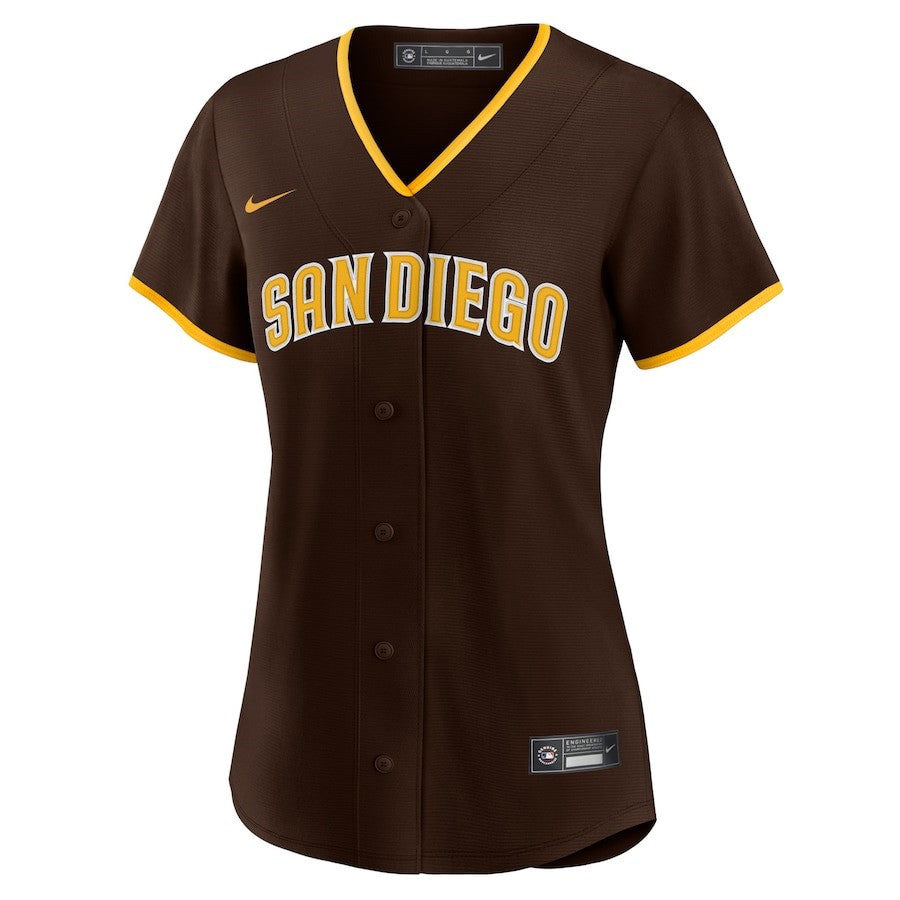 Manny Machado 13 San Diego Padres Women's Road Player Jersey - Brown