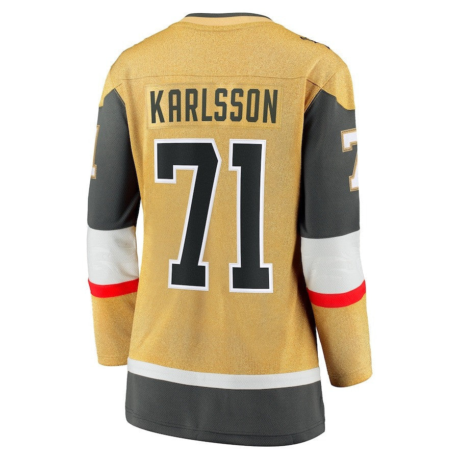 William Karlsson 71 Vegas Golden Knights Women's 2023 Stanley Cup Final Home Breakaway Player Jersey - Gold
