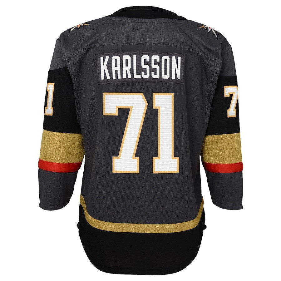 William Karlsson 71 Vegas Golden Knights Youth 2023 Stanley Cup Final Alternate Jersey - Black