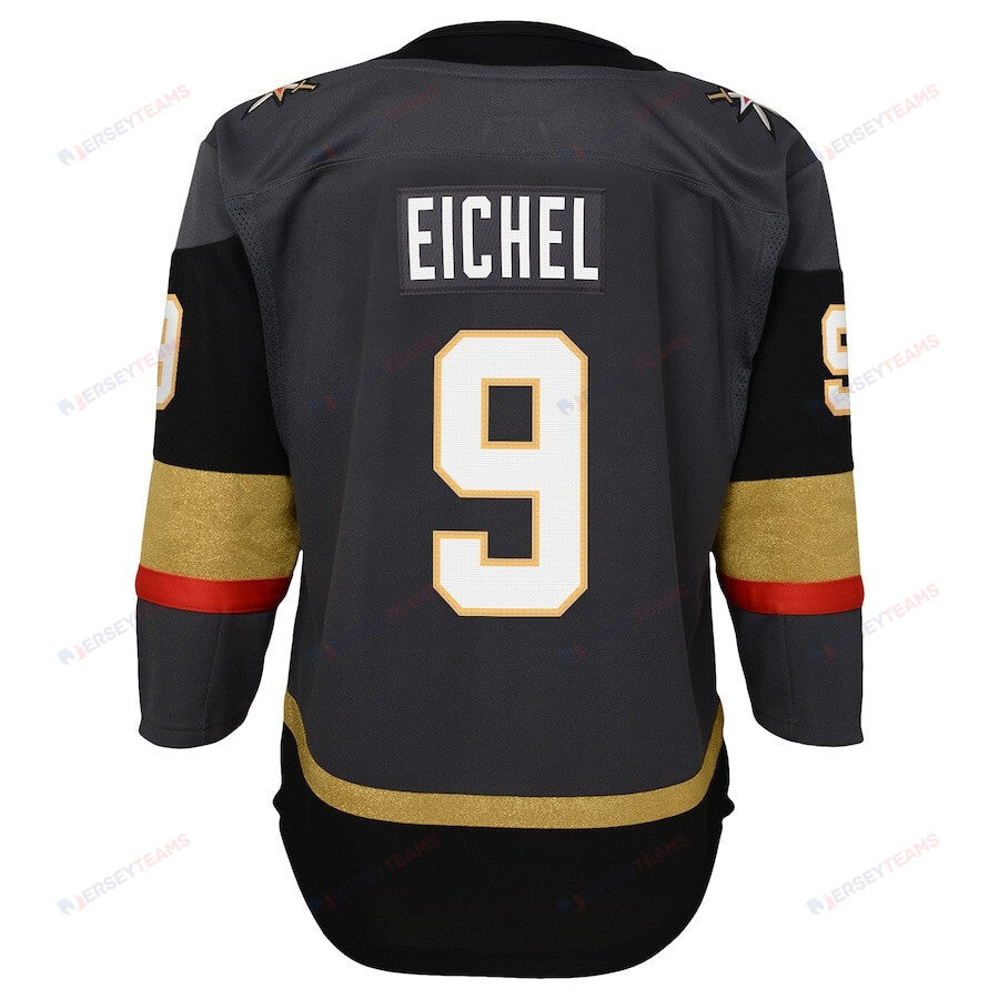 Jack Eichel 9 Vegas Golden Knights Youth 2023 Stanley Cup Final Alternate Jersey - Black