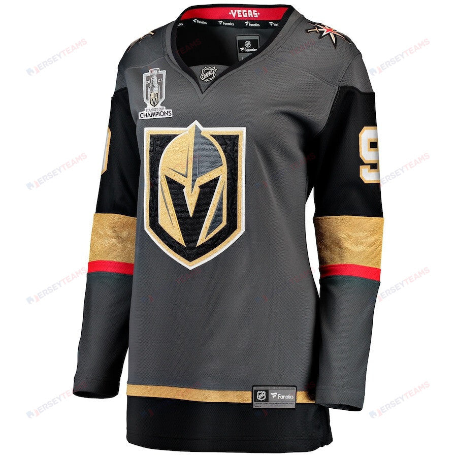 Jack Eichel 9 Vegas Golden Knights Women's 2023 Stanley Cup Champions Alternate Breakaway Jersey - Black