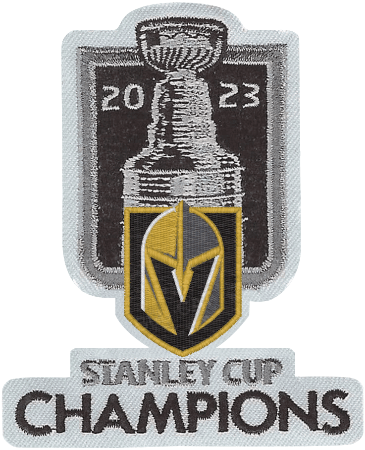 Vegas Golden Knights 2023 Stanley Cup Champions Patch Home Breakaway Custom 00 Women Jersey - Gold