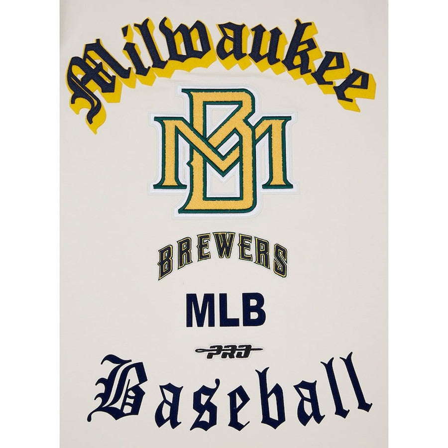 Milwaukee Brewers Pro Basketball T-Shirt - Cream