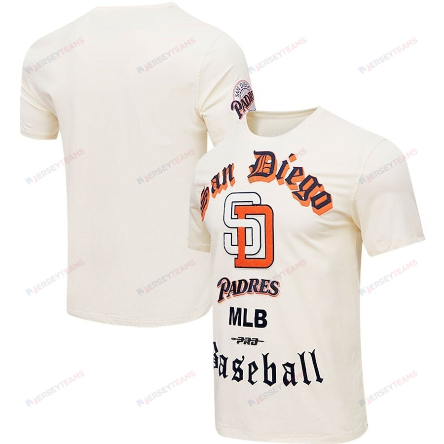San Diego Padres Pro Basketball T-Shirt - Cream