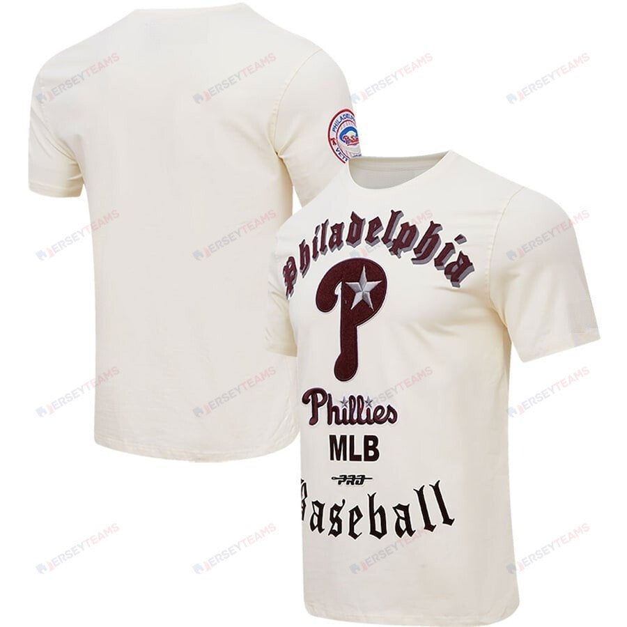 Philadelphia Phillies Pro Basketball T-Shirt - Cream