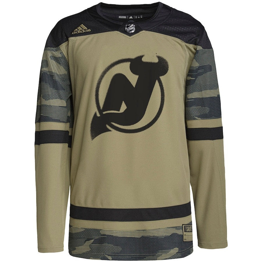 New Jersey Devils Military Appreciation Team Custom Practice Jersey - Camo
