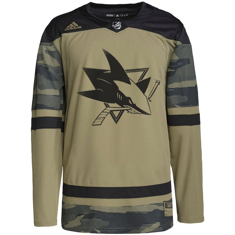 San Jose Sharks Military Appreciation Team Practice Men Jersey - Camo