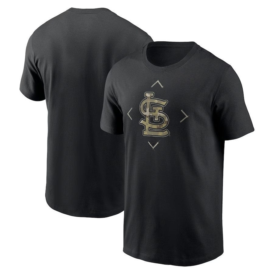 St. Louis Cardinals Camo Logo T-Shirt - Black