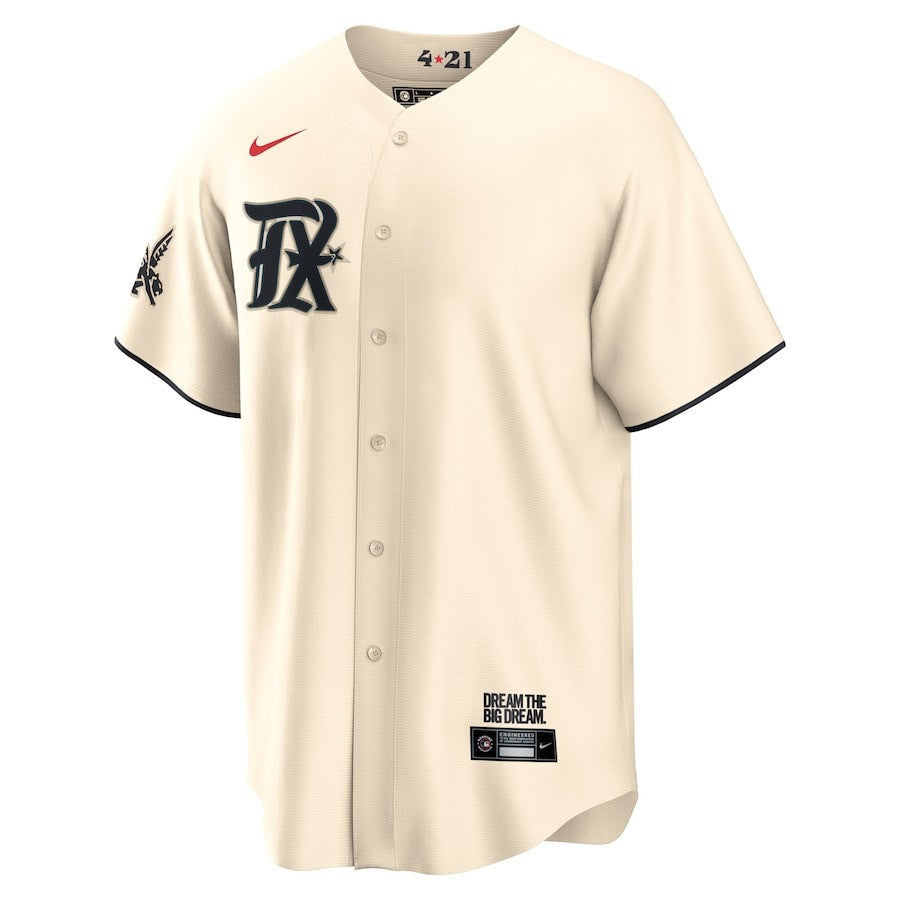 Nolan Ryan 34 Texas Rangers 2023 City Connect Flex Base Elite Jersey - Cream