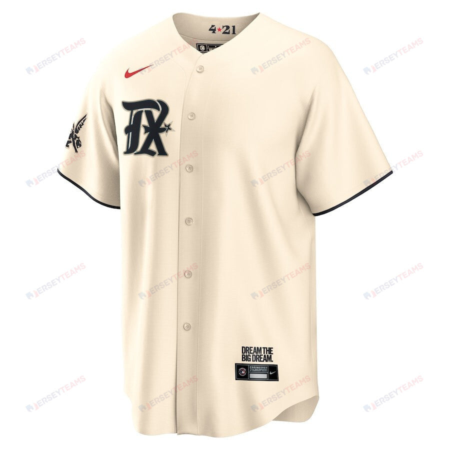 Nathaniel Lowe 30 Texas Rangers 2023 City Connect Game Jersey - Cream