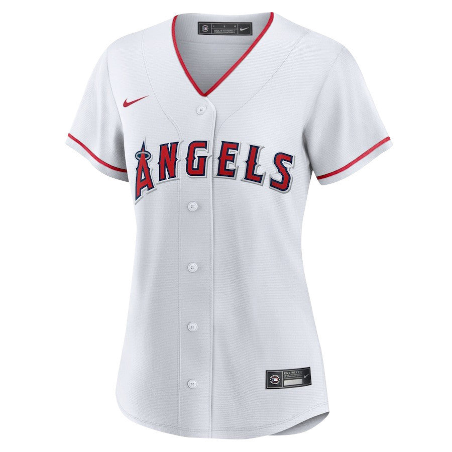 Shohei Ohtani 17 Los Angeles Angels Signed Map 2023 Home Player Women Jersey - White