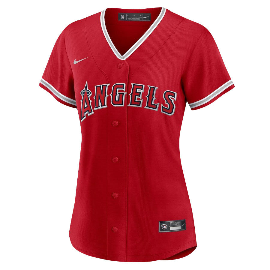 Shohei Ohtani 17 Los Angeles Angels Signed Decisive Blow 2023 Alternate Women Jersey - Red