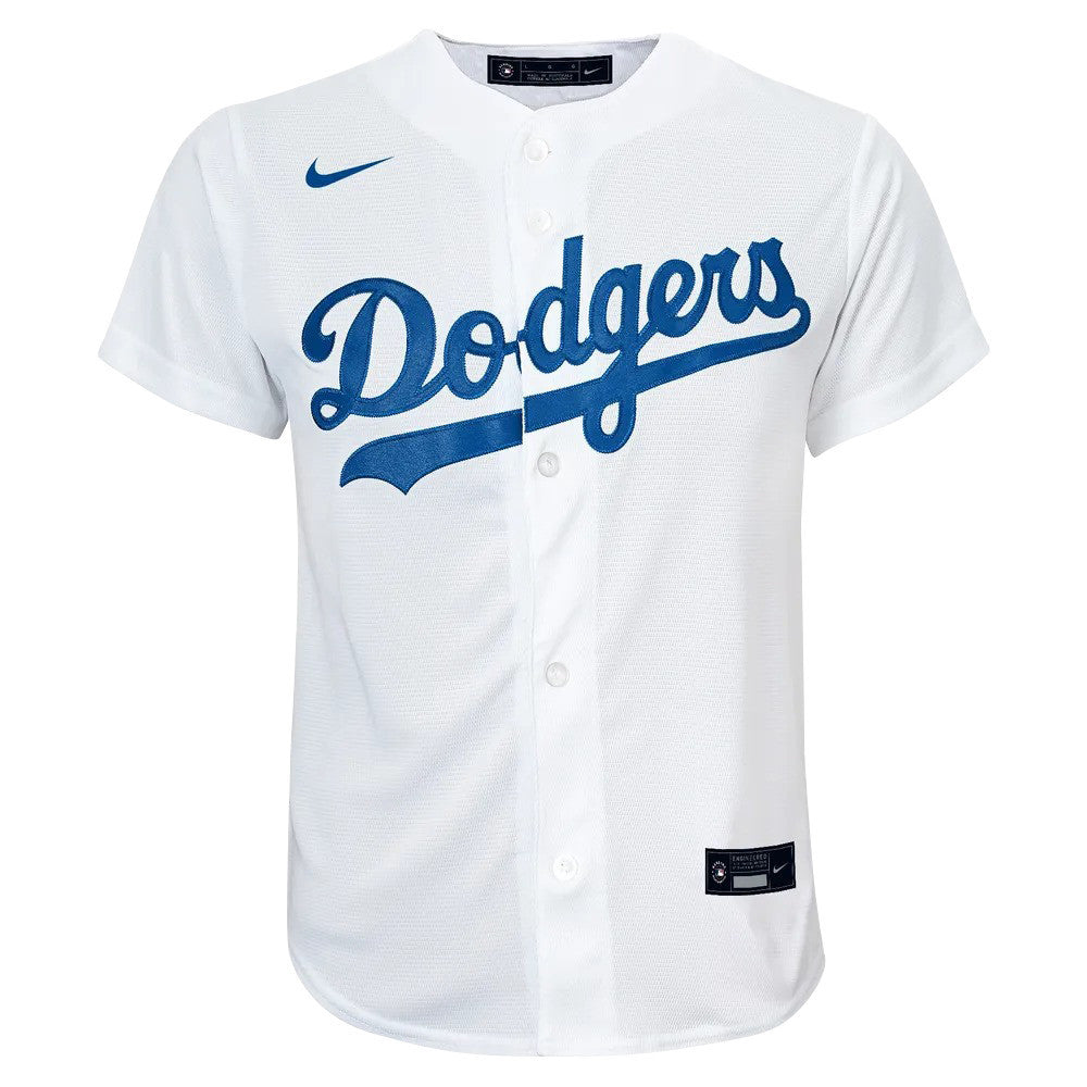 Mookie Betts 50 Los Angeles Dodgers Posture 2023 Home Player YOUTH Jersey - White