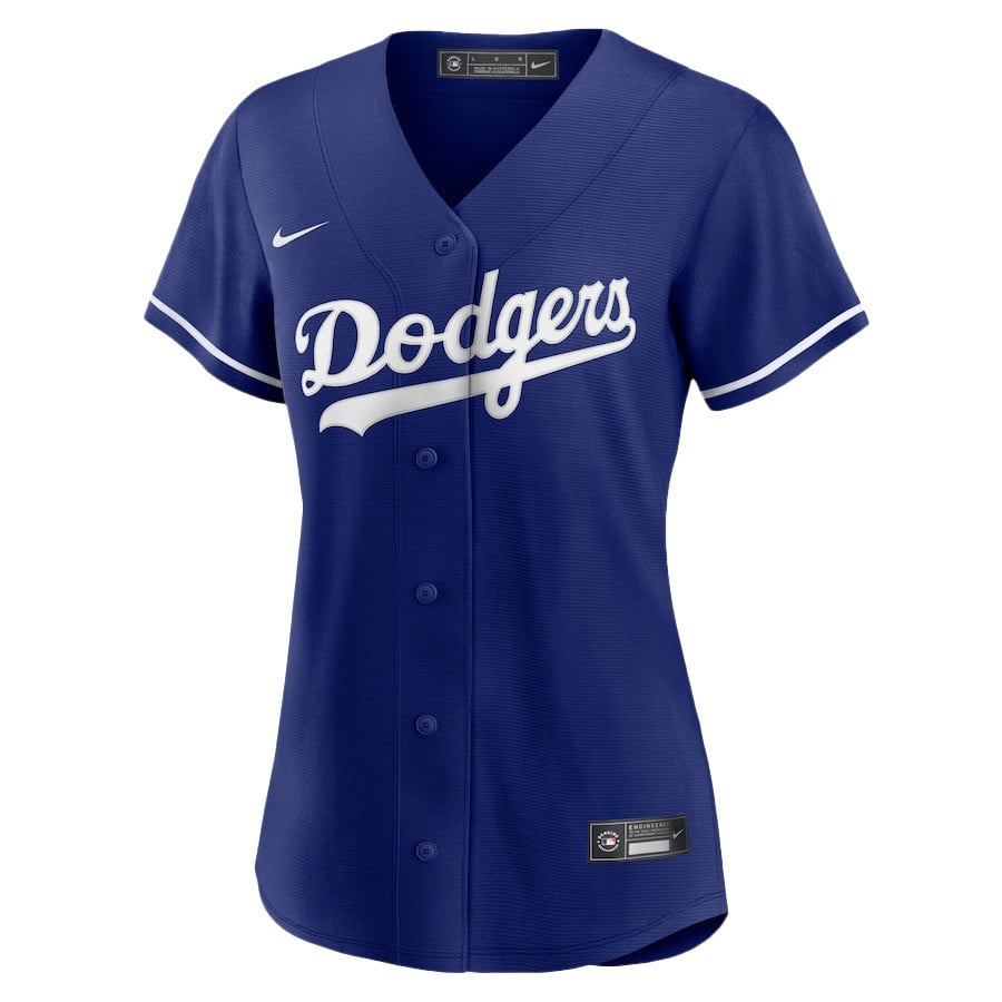Mookie Betts 50 Los Angeles Dodgers Signed Cartoon 2023 Alternate Player Women Jersey - Royal