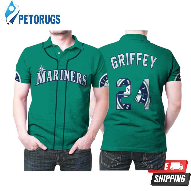 Seattle Mariners Ken Griffey Jr 24 2020 Baseball Green Style Printed Polo Shirt