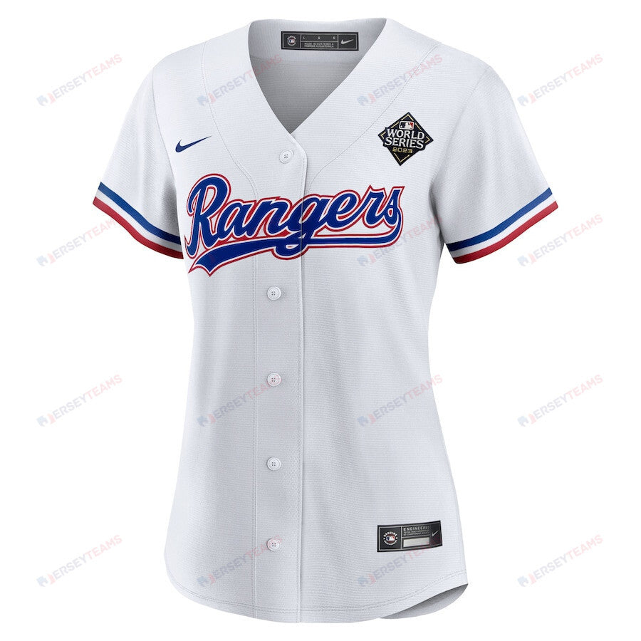 Josh Jung 6 Texas Rangers 2023 World Series Women Jersey - White